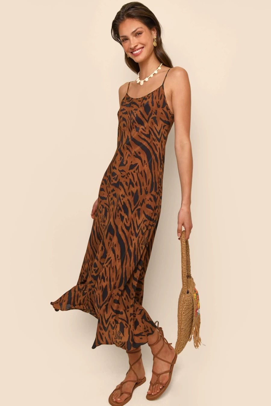 RIXO Women's Tiger Stripe Holly Dress - Stylish & Fashionable