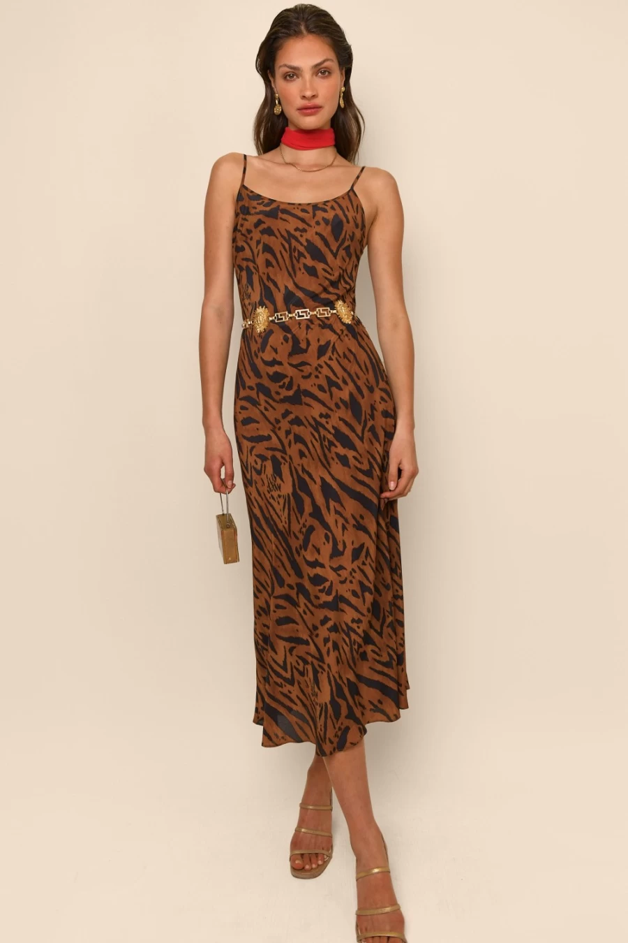 RIXO Women's Tiger Stripe Holly Dress - Stylish & Fashionable