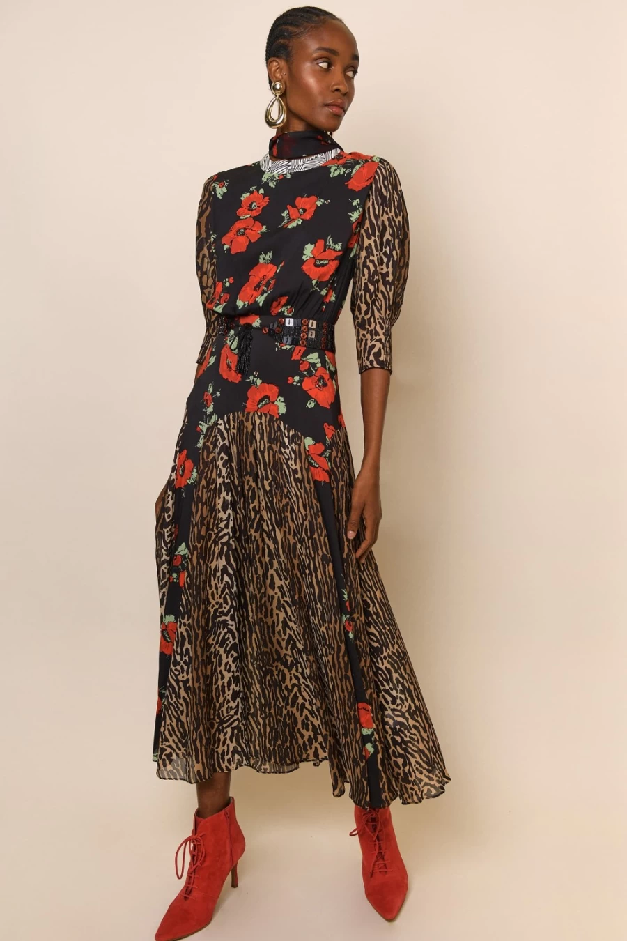 RIXO Women's Poppy Leopard Print Dress - Meg Style