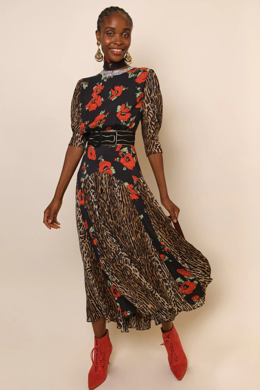 RIXO Women's Poppy Leopard Print Dress - Meg Style