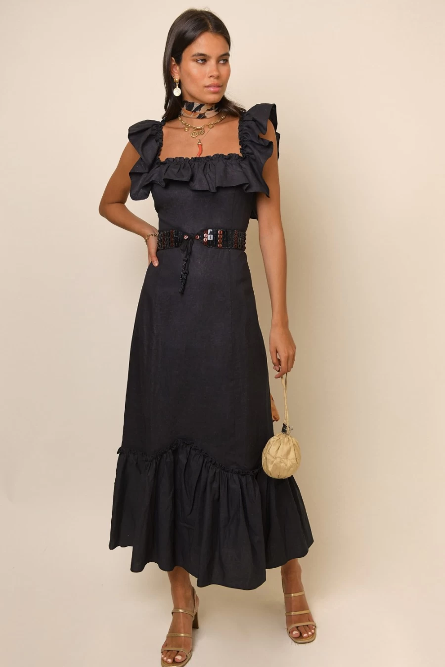 RIXO Women's June Dress in Black - Elegant and Stylish