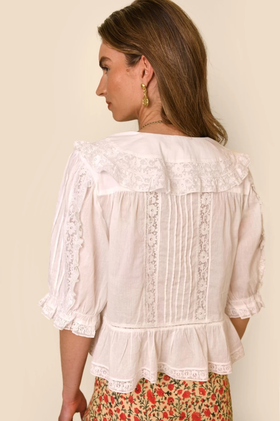 RIXO Women's White Ellery Dress - Elegant Feminine Fashion
