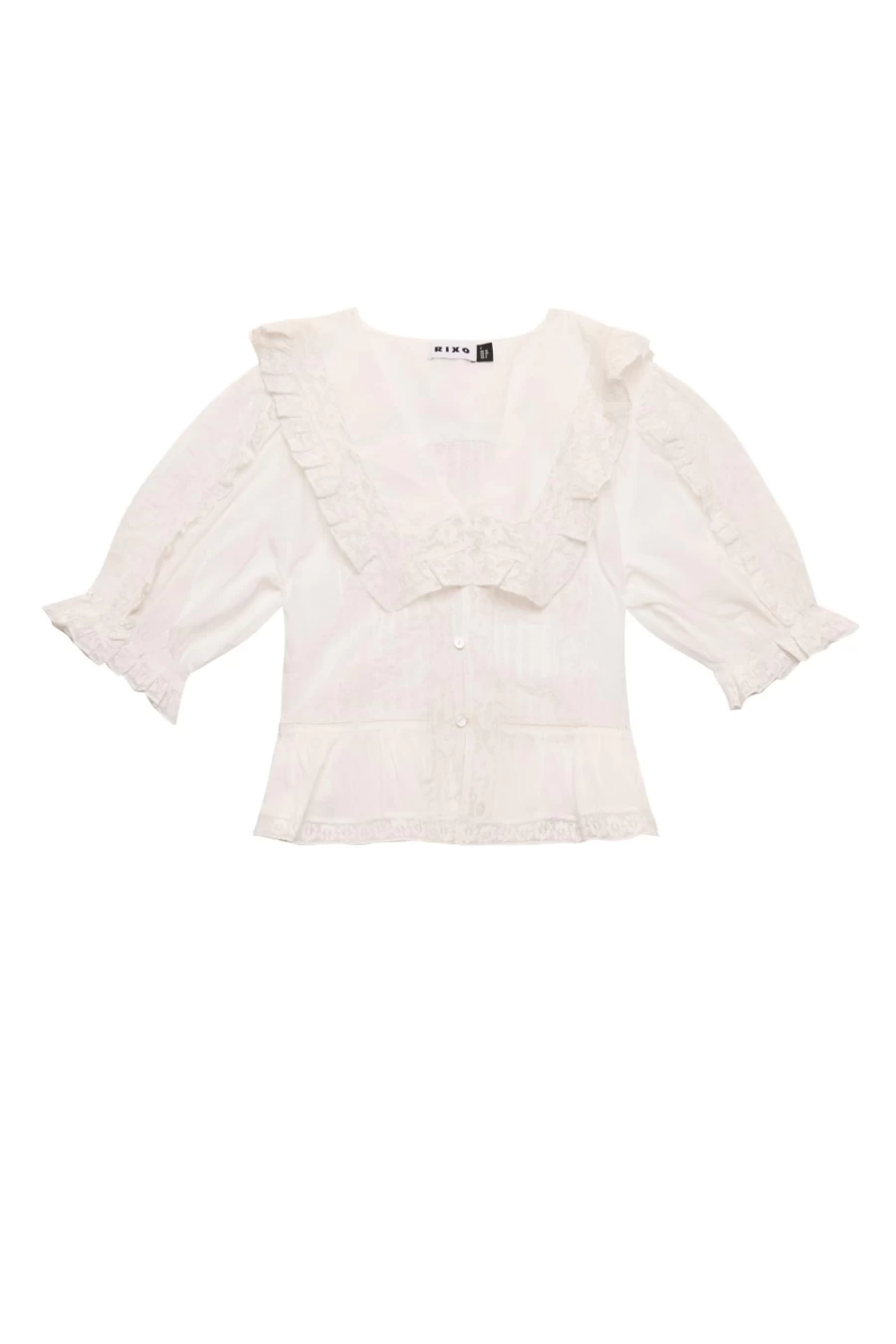 RIXO Women's White Ellery Dress - Elegant Feminine Fashion