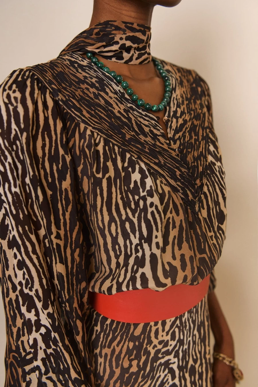 RIXO Women's Bohemia Leopard Print Dress - Bette Style