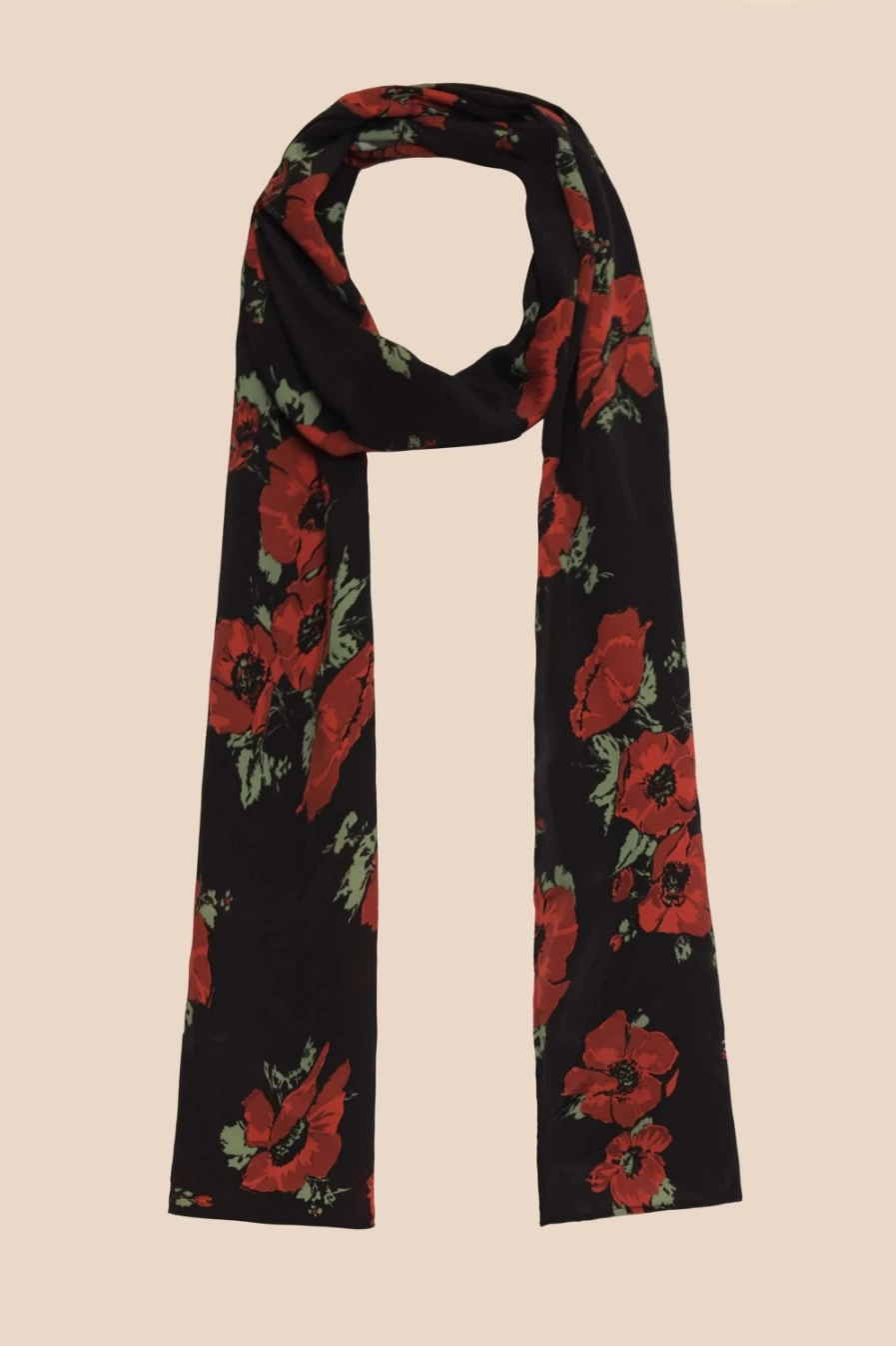 RIXO Women's Black Poppy Print Dress - Julien Style Elegant Floral Fashion