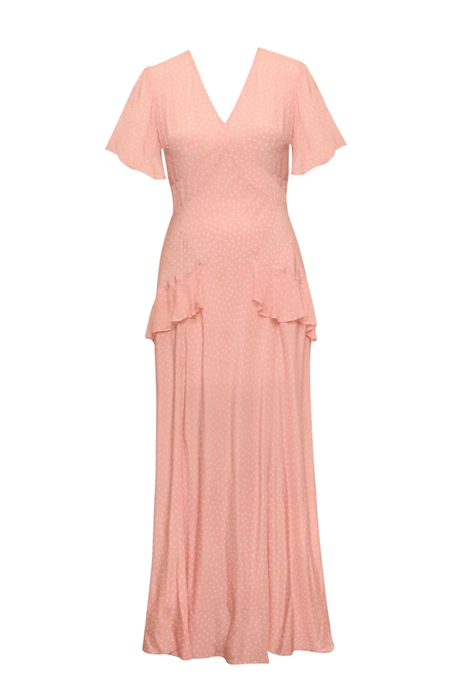 RIXO Women's Evie Spot Pink Floral Dress - Elegant Feminine Style