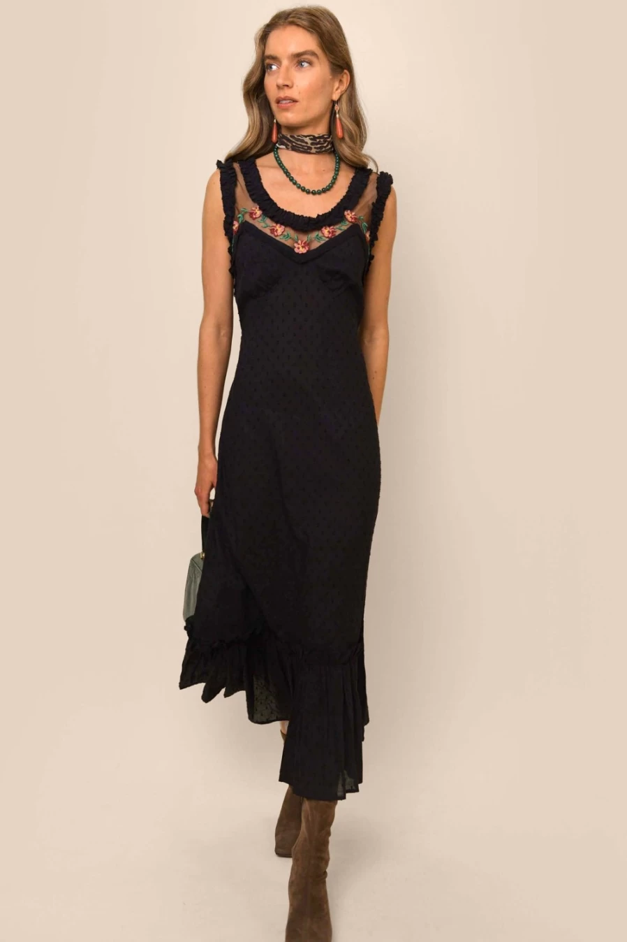 RIXO Women's Adela Dress in Black - Elegant & Stylish