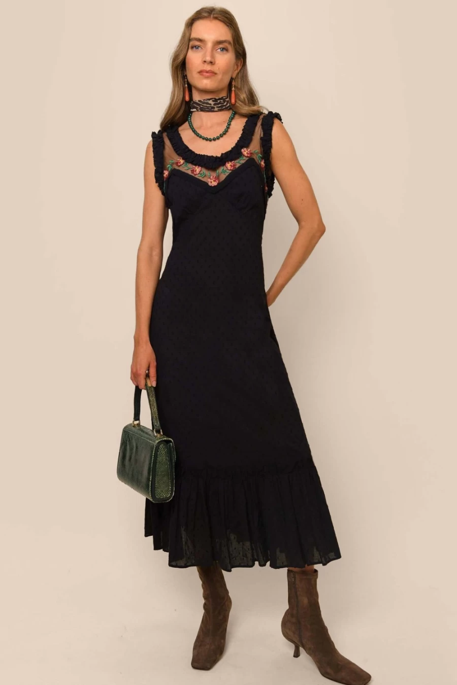RIXO Women's Adela Dress in Black - Elegant & Stylish