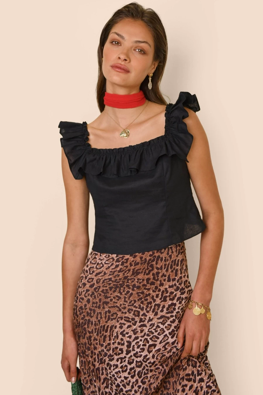 RIXO Women's Black Zinnia Floral Print Dress - Elegant Vintage Style