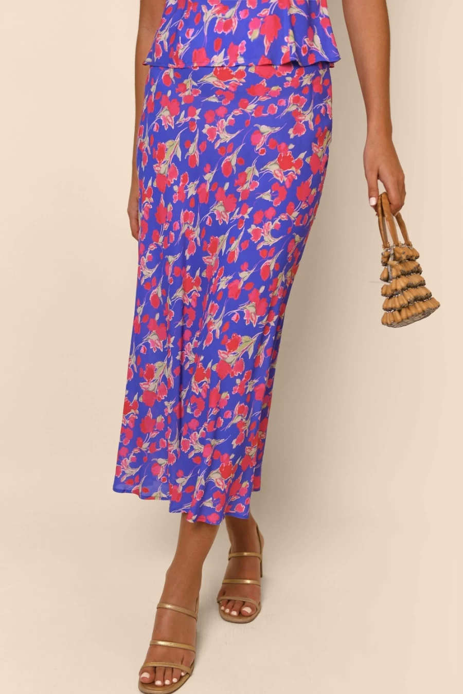 RIXO Women's Fontainhas Floral Iris Kelly Dress