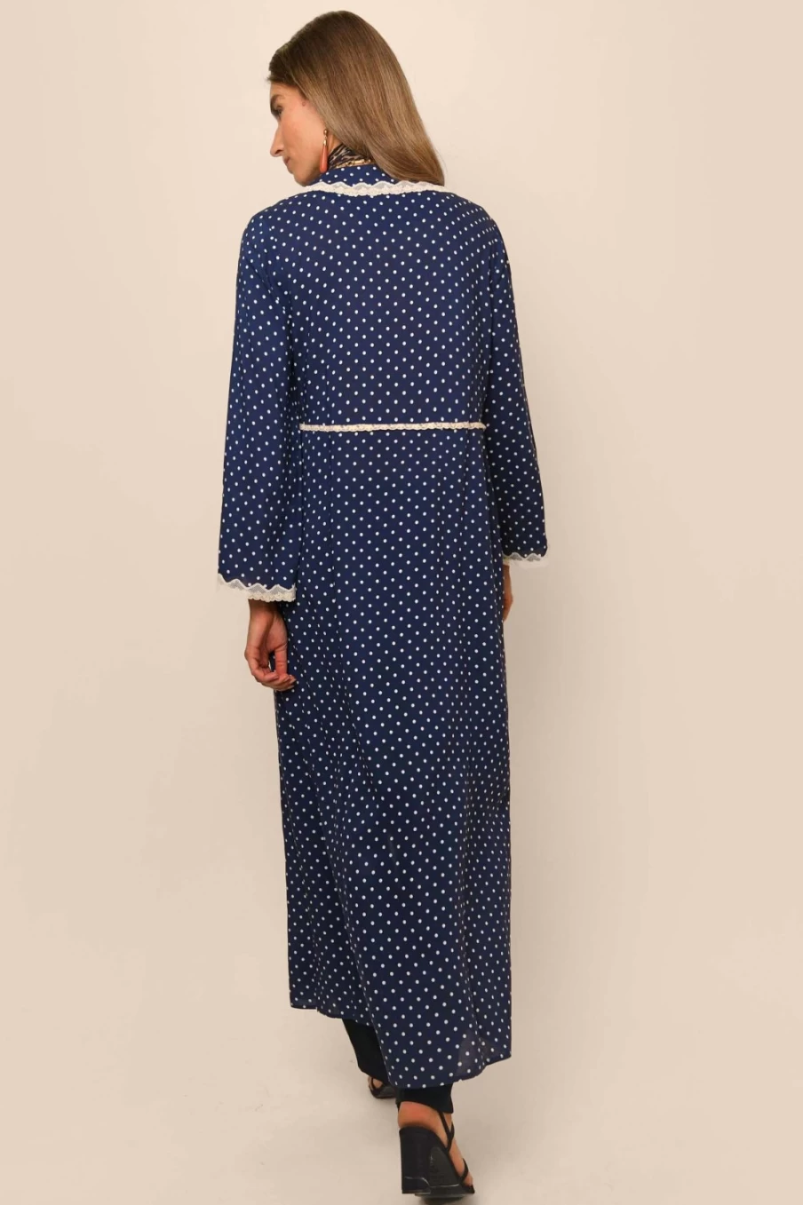 RIXO Women's Polka Dot Navy Dress - Mallory Style Floral Printed Elegant Outfit