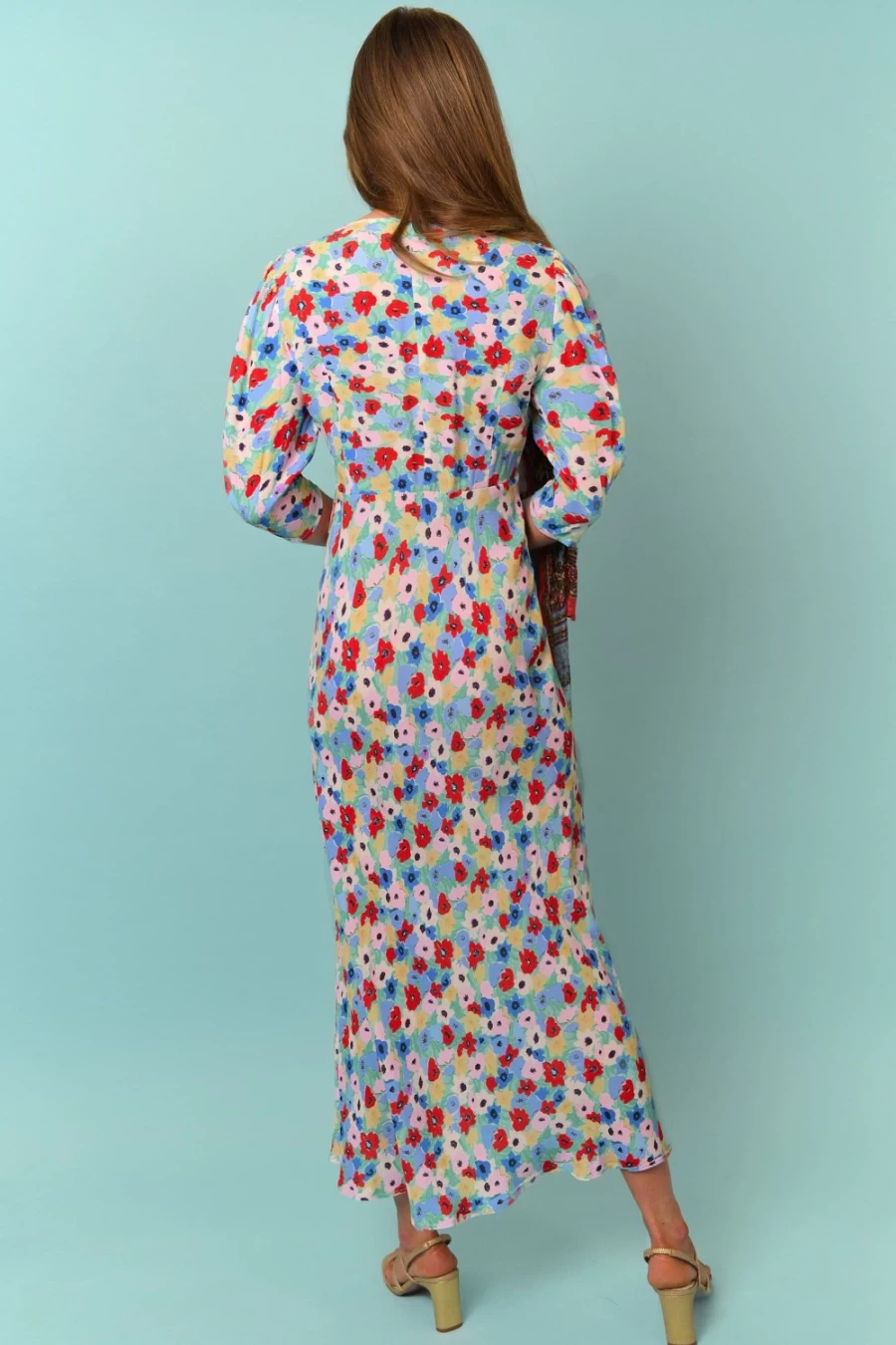 RIXO Women's Zadie Dress - Spring Ink Floral Print