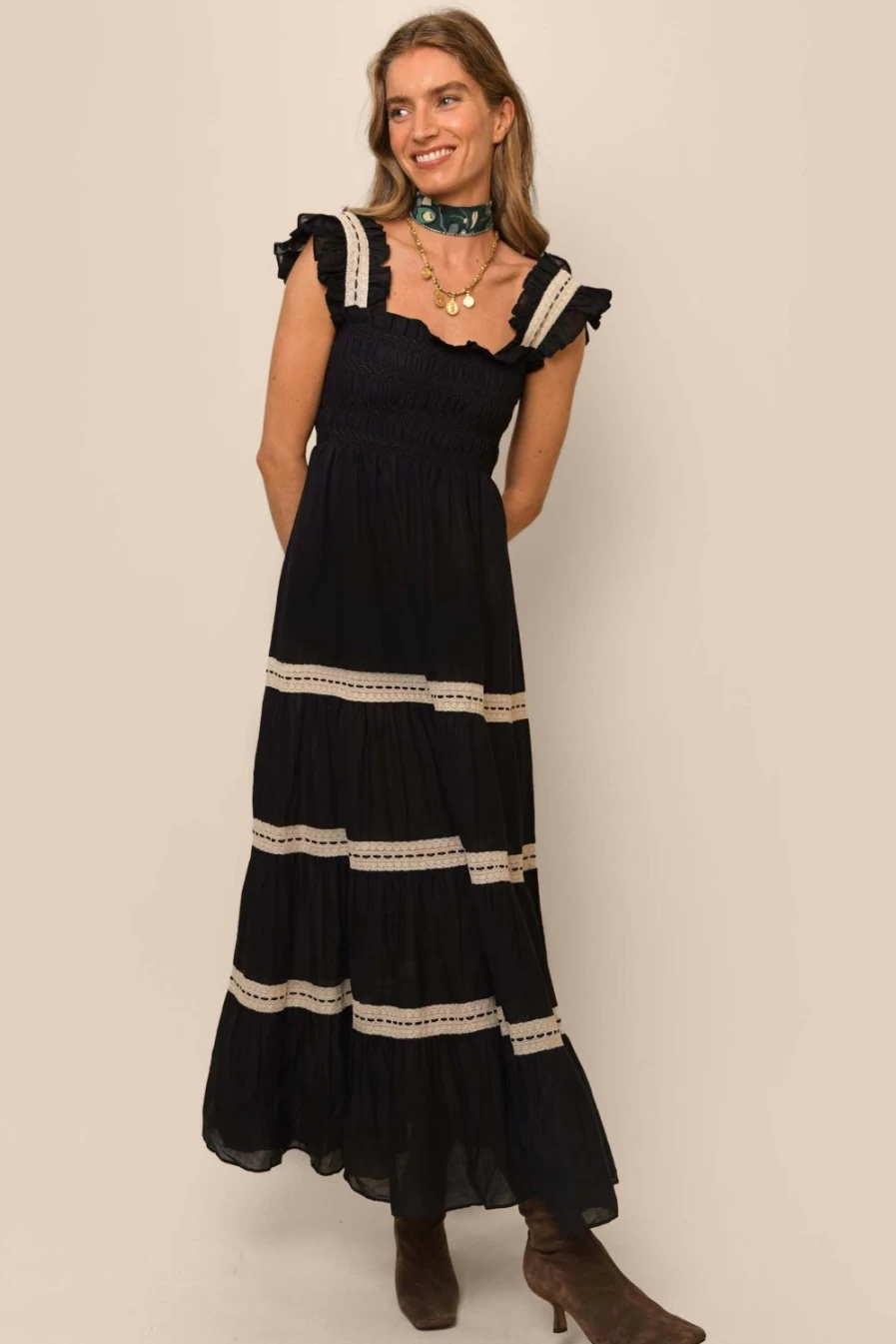 RIXO Women's Aubrie Dress in Black - Elegant & Stylish