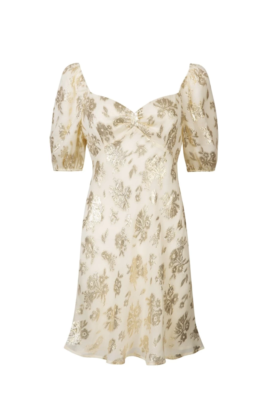 RIXO Women's Rosalia Gold Lurex Jacquard Top