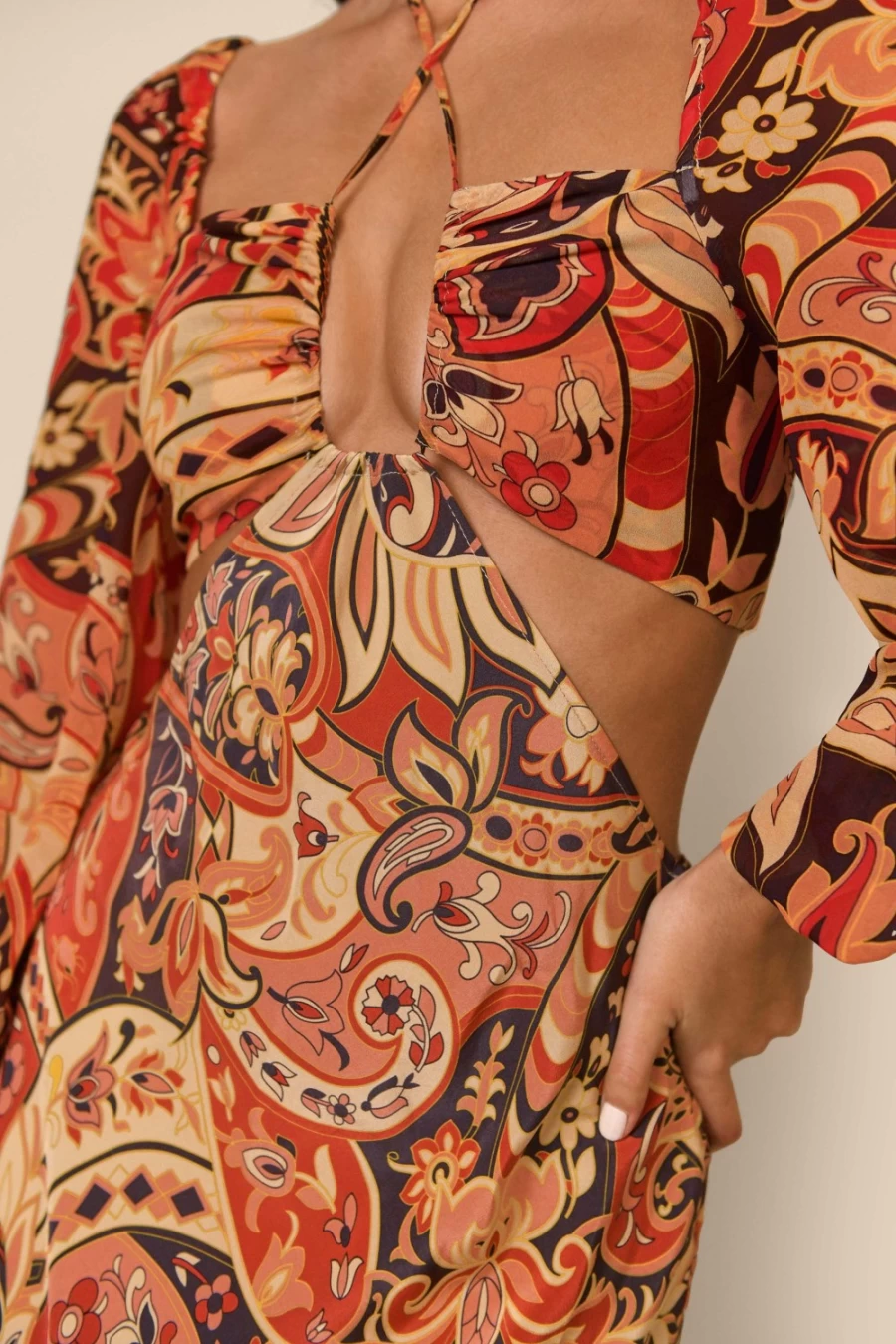 RIXO Women's Kamilla Dress in Grace Paisley Canyon Print