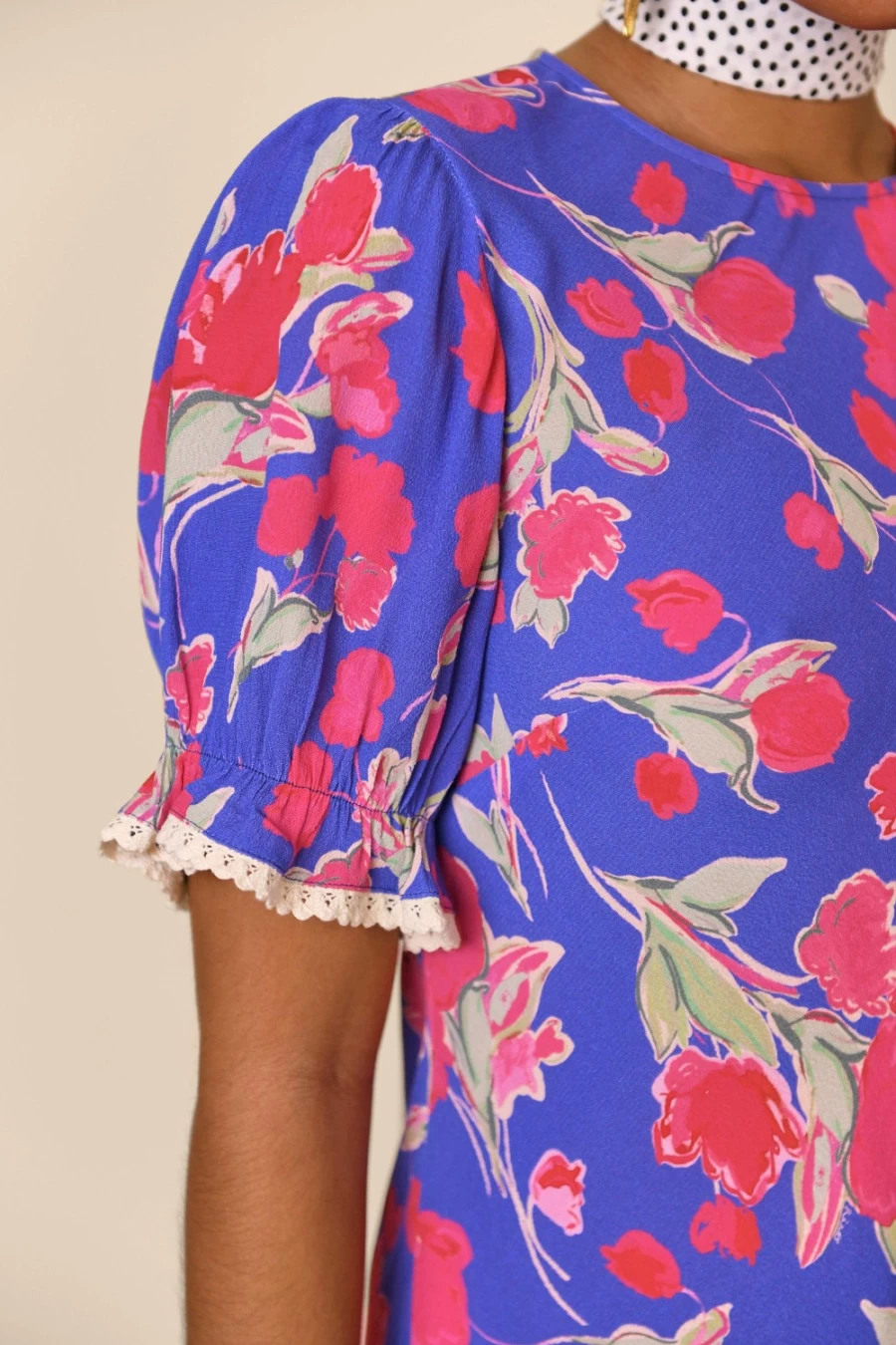 RIXO Women's Venice Dress in Fontainhas Floral Iris Print