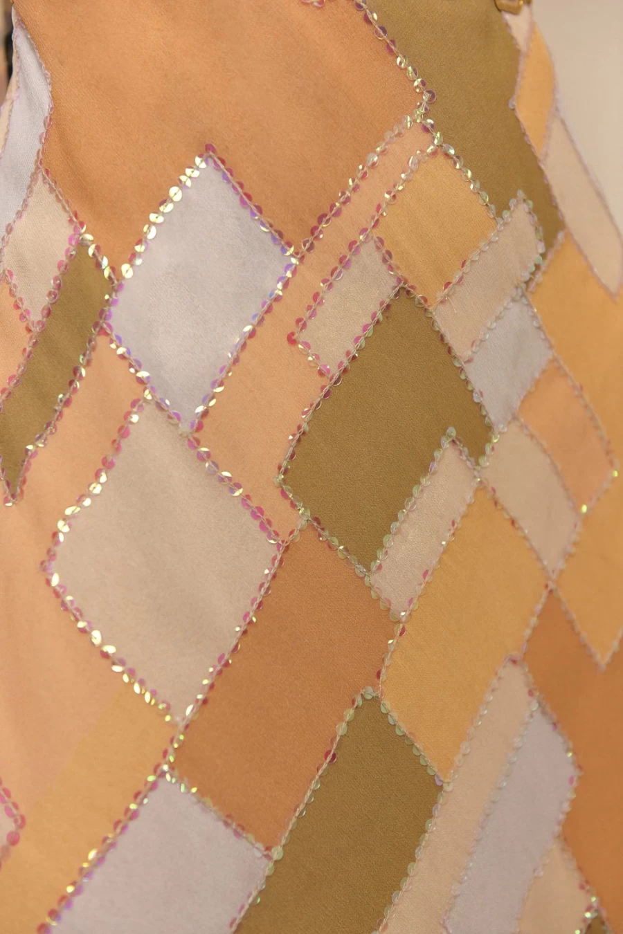 RIXO Women's Sepia Patchwork Embellished Ronan Dress