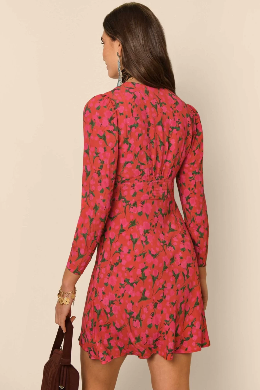 RIXO Women's Fontainhas Ditsy Valentine Print Jules Blouse