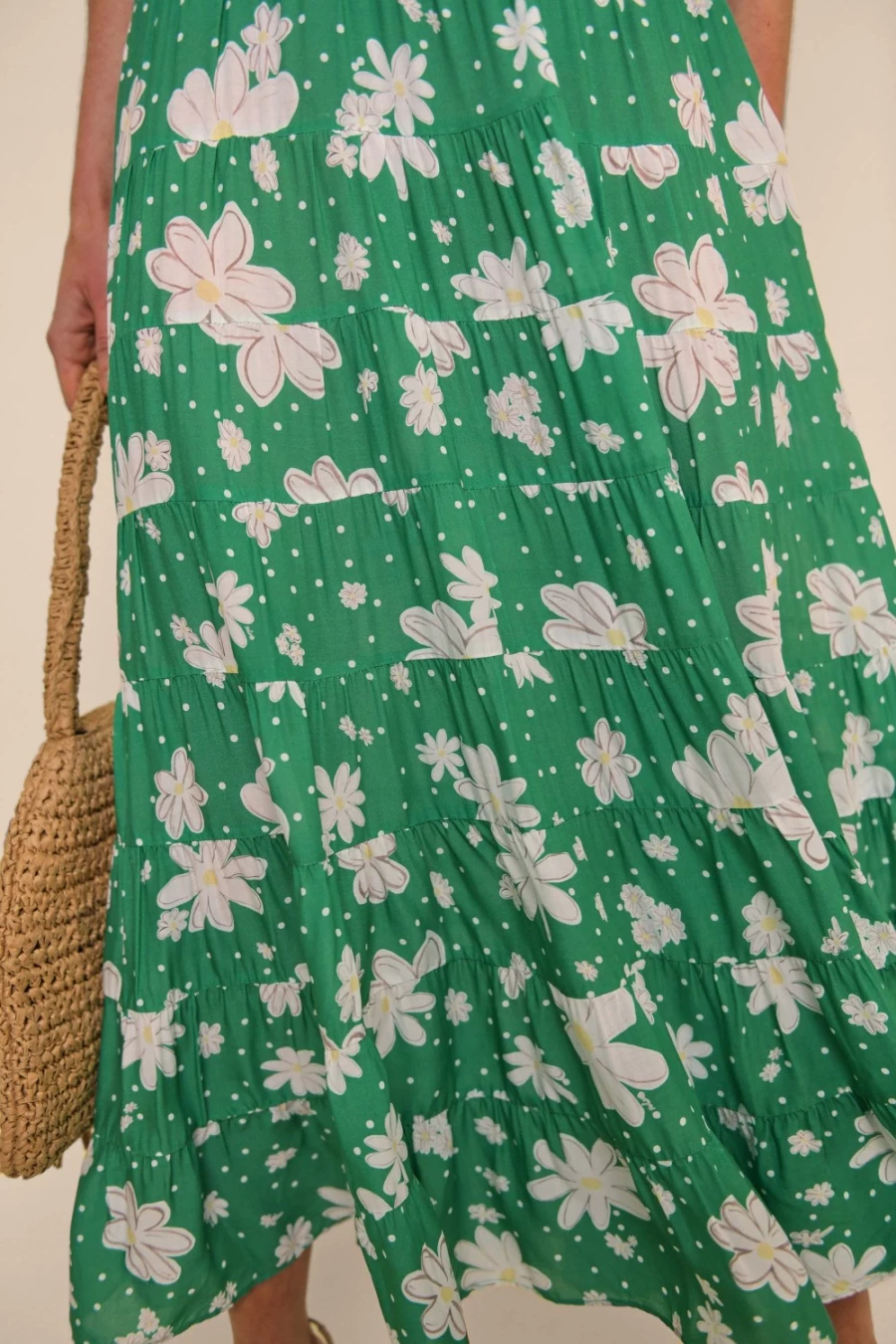 RIXO Women's Green Daisy Dream Floral Dress - Kristen Style